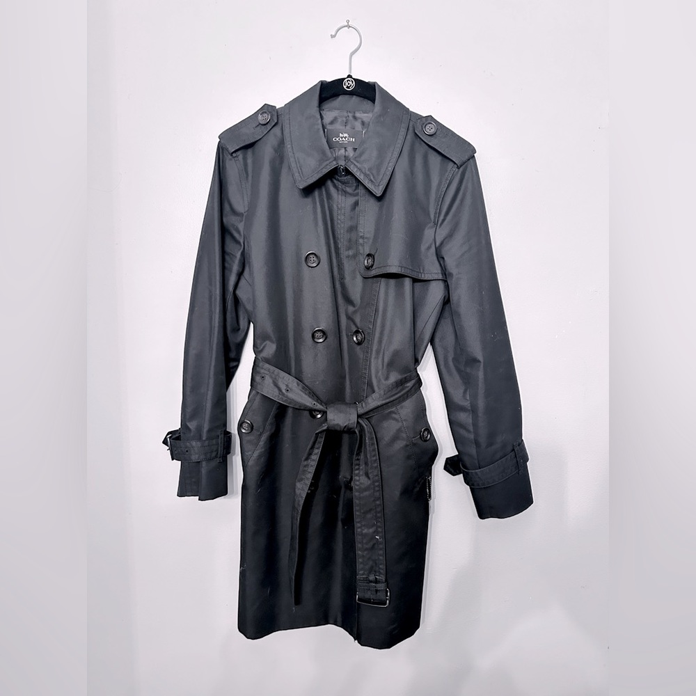 Coach Women’s Trench Coat - Black - Size XL - Excellent condition.